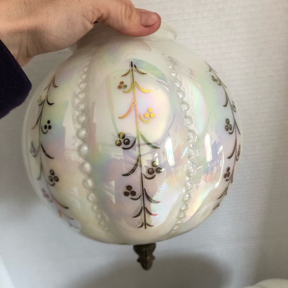 Vtg Pearlescent Globe Light Shades - Picture 7 of 16